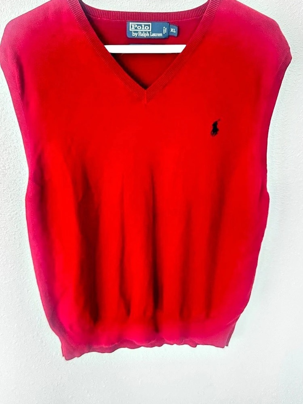 Polo Ralph Lauren Men's V-Neck Sweater Vest V-Neck Sweater Vest Red XL
